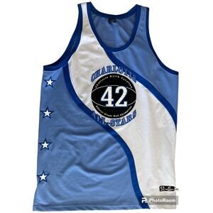 Official Street Ball All Stars Charlotte North Carolina Size 52 #42 JERSEY blue